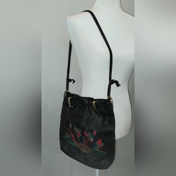 Moiseff Original Genuine Leather Black Shoulder Bag - Picture 3 of 14